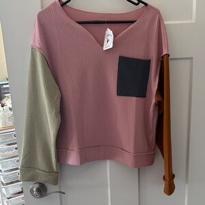 Colorblock Long Sleeve Top